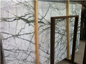 Green White Marble Slab Marble Slabs/Tile,Wall，Cladding/Cut-To-Size for Floor Covering,Interior，Decoration，Indoor Metope, Stage Face Plate, Outdoor,, High-Grade Adornment.Lavabo. Quarry Owner