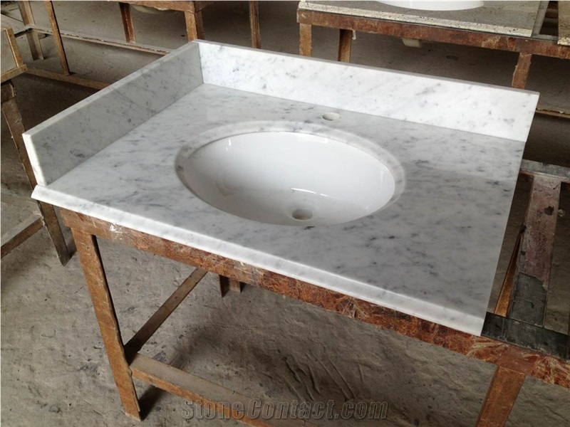 Guangxi White Marble Countertop, White Marble Kitchen Countertops