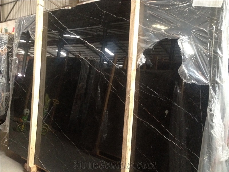Nero Marquina Black Marble Slabs/Tiles for Wall, Cladding/Cut-To-Size for Floor Covering,Interior, Decoration, Indoor Metope, Stage Face Plate, Outdoor, High-Grade Adornment, Lavabo, Quarry Owner