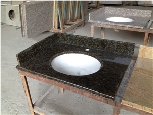 Verde Ubatuba Granite Countertop, Black Granite Kitchen Countertops