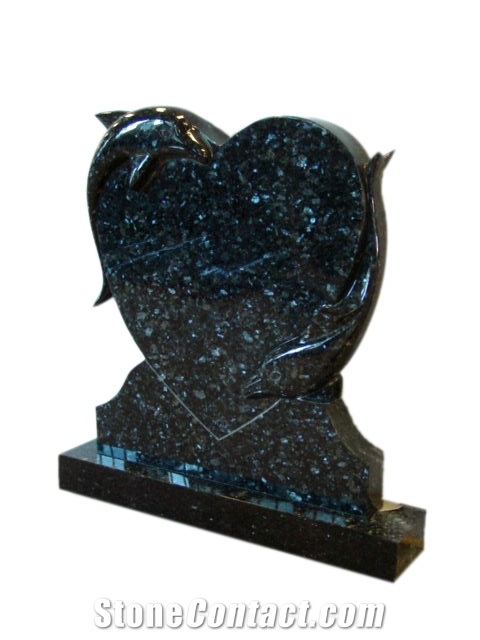 Black Polished Granite Tombstone Design.Hot Sale Poland Style Headstone,Heart Tombstone,Own Factoty Single Headstone,Monument&Tombstone,Hot Sale