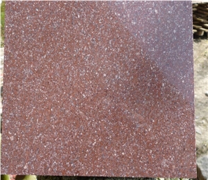 Bush Hammered G666 Granite Tiles & Slabs, China Red Porphyry Granite Slabs & Tiles