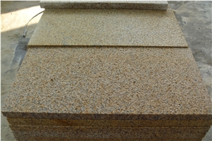 Bush Hammered Yellow G682 Granite Slabs & Tiles,Flamed G682 Cut to Size