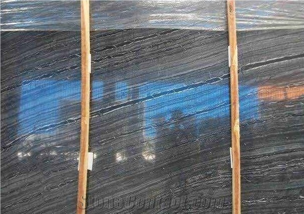 China Black Wood Vein Marble Tiles & Slabs,Ancient Wood Marble Polishing Slabs，Beautiful Marble Slabs&Tiles