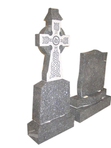 Engraved Granite Single Tombstone,Headstone Western Style Polishd Grey Cross Tombstone,Headstone High Quality Cemetery Tombstone,Upright Monumnets,Own Factory