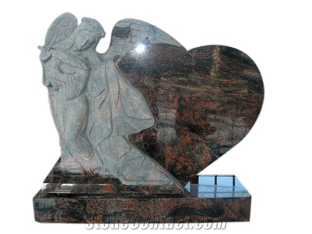Granite Angle Monuments, Engraved Tombstones,Upright Headstone,Own Factory High Quality Poland Western Style Cemntery Single Tombstone