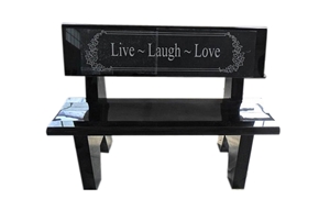 Own Factory Cheap Polished Black Chair,Chinese Hot Sale Granite Outside Benches,Outdoor Chair Sets,Own Quarry Black Benches Cahir