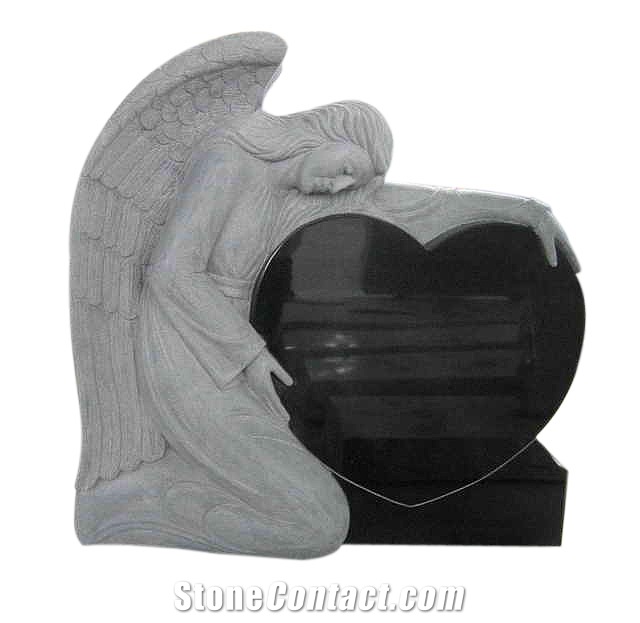 Own Factory Tombstone Design,Hot Sale Gravestone Headstone,Upright Gravestone,Single Headstone Cemetery Monuments,Poland Monuments Design,Heart Tombstone