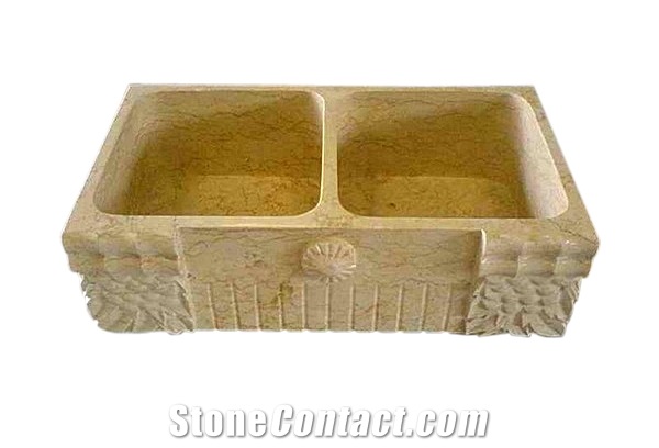 Yellow Stone Basins,Marble Kichen Sinks,Kichen Washing Basin,Beige Sinks,Beig Marble Basins,,Bathroom Washing Sink