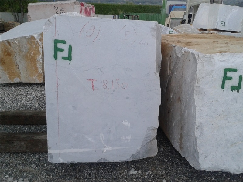 Bianco Carrara White Marble Block, Italy White Marble