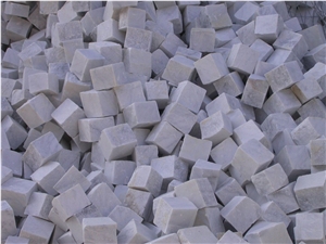 White Carrara Cubes, Bianco Carrara White Marble Cube Stone