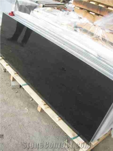 Iran Market Shanxi Black Granite Polished Slabs 180x60x3cm, China Black Granite