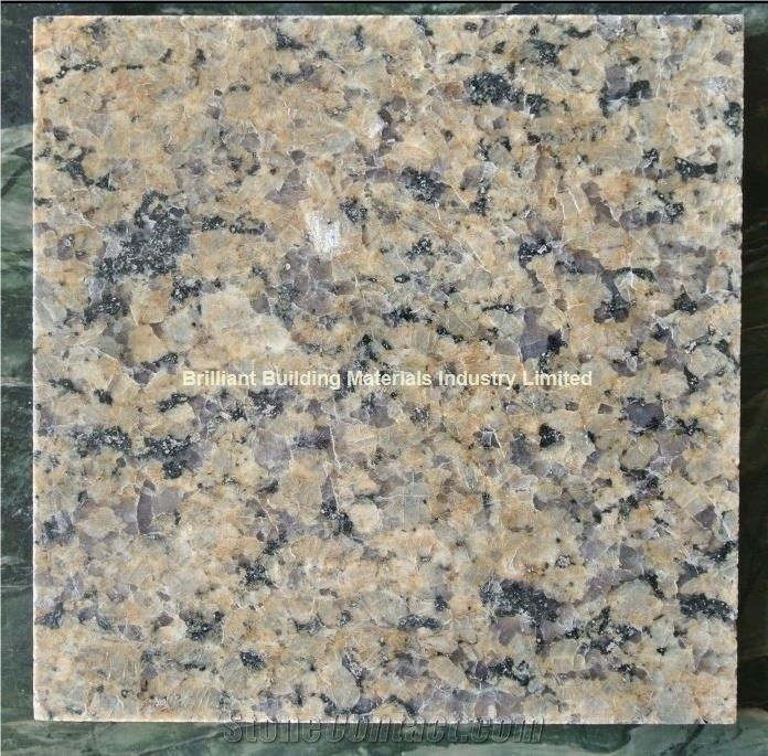 India Gold Diamond Granite Tiles, Natural Yellow Brown Granite Tiles