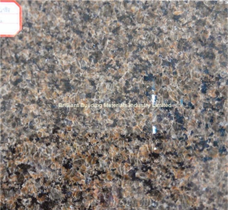 India Gold Pearl Granite Slabs & Tiles, Natural Yellow Brown Granite Tiles