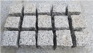 Hot Sale Chinese G603 Granite Cube Stones, White Granite Paving Cobble Stones
