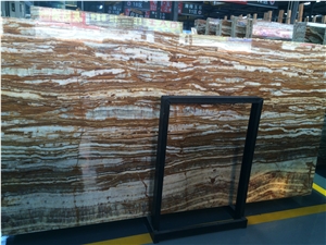 Hunza Onyx Tiles & Slabs, Wooden Grain Onyx Slabs, Pakistan Brown Onyx