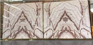 Mexico Red Rainbow Onyx Bookmatched Slab