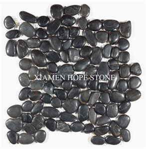 Black Polished Pebble Stone, River Stone
