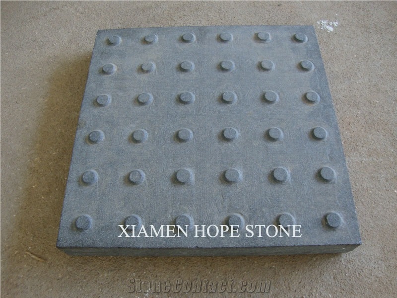 G654 China Dark Grey Blind Stone Pavers, Grey Granite Tactile Paving Stone