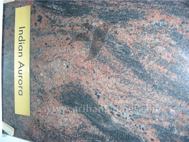 Indian Aurora Granite Slabs, Red Granite Tiles & Slabs India Polished