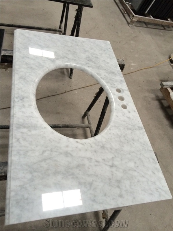 Bianco Carrara Cd Marble Bathroom Countertops