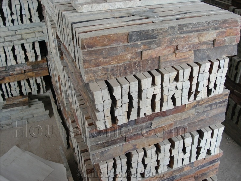 China Hebei Rust Slate Culture Stone Tiles