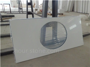 High Quality Artifical Quartz Stone Countertop Chinese Artificial White Sparkle Quartz Stone Countertop