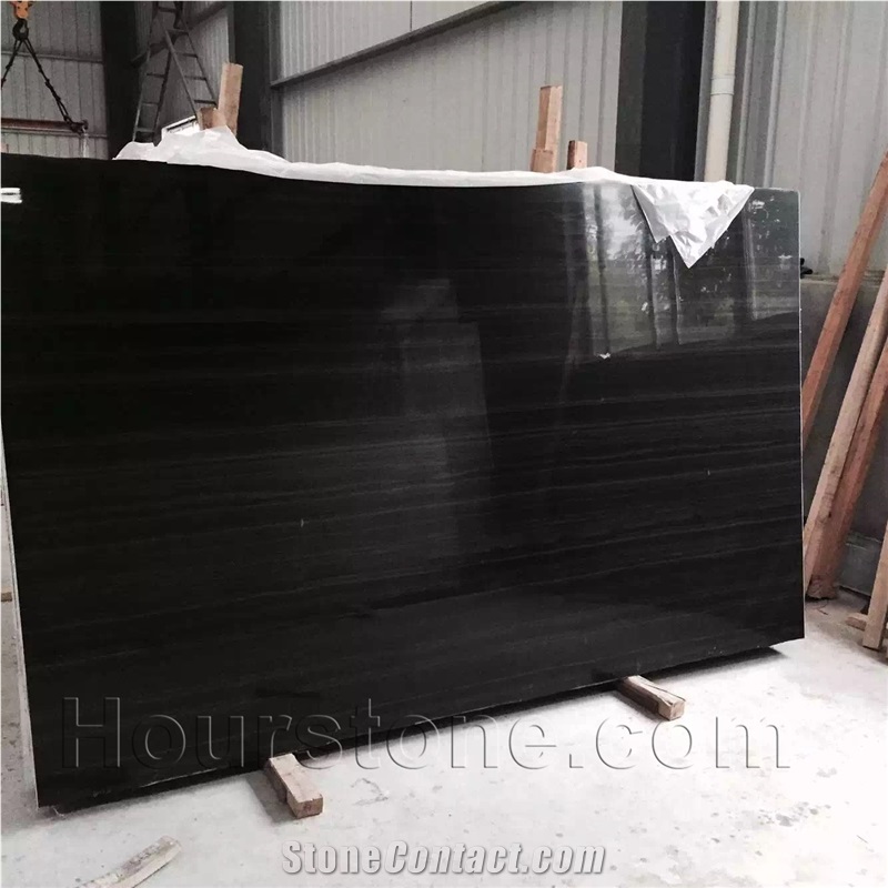 Wooden Black Marble Slabs & Tiles, China Black Wood Vein Marble for Wall Covering,Floor Covering,Counter Tops,Work Top,Building, Decoration