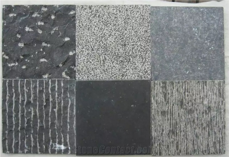 China Black Limestone Pavers, Black Limestone Cube Stone & Pavers