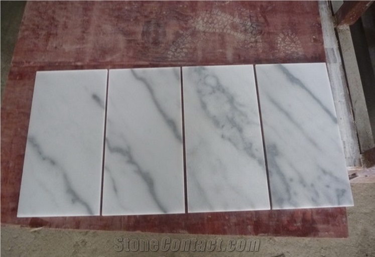 White Marble with Grey Veins, Cloudy Grey Marble Slabs & Tiles