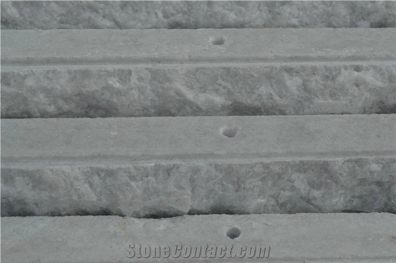 Scratch Wall Cladding Tile & Slab-White Quartize Facadechina Quarry Owner, White Quartize Quartzite