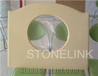 Slba-004, Beige Quartz Vanity Tops, Beige Artificial Stone Bath Tops