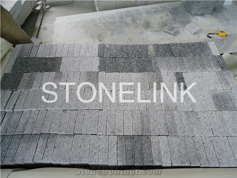 Slcu-003, G603 Granite Cube, 10*3cm, Top Flamed, Paving Stone
