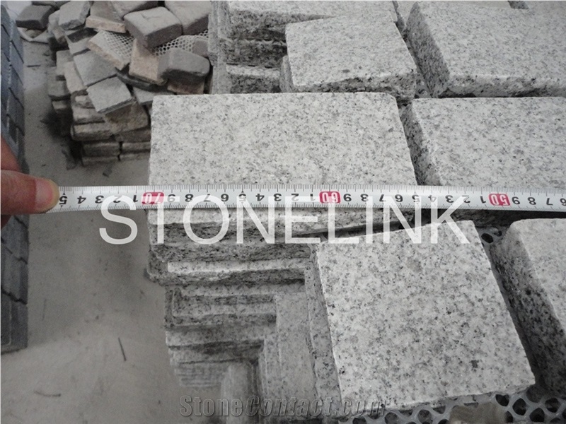 Slcu-005, G603 Mesh Paving, 1015cm &1010cm, Top Flamed., G603 Granite Cube Stone & Pavers