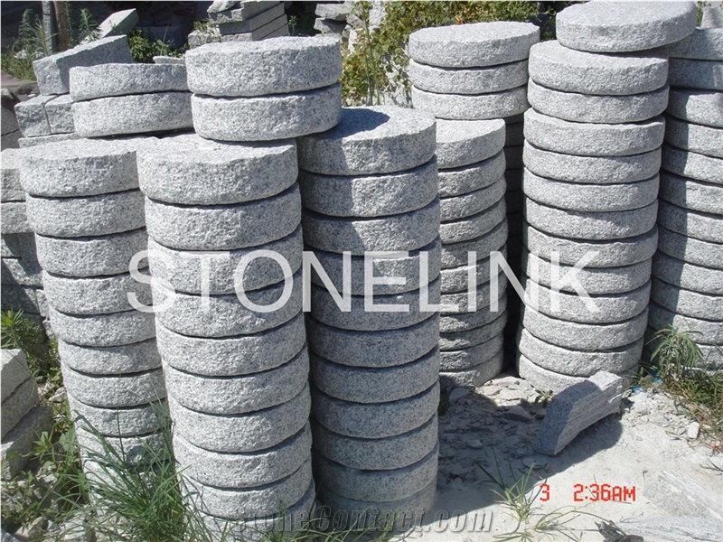 Slcu-019, G633 Granite Round-Shape Paving, Granite Paving