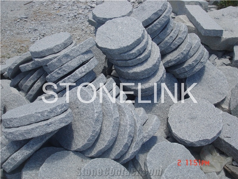 Slcu-019, G633 Granite Round-Shape Paving, Granite Paving