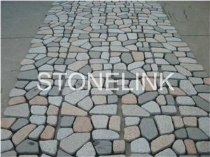 Slcu-021, Colorful Granite Pavers, Multi Size Mesh, Granite Paver