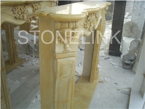 Slfi-066- Stone Fireplace -Marble Fireplace Mantel-Beigecolor-Indoor Decoration