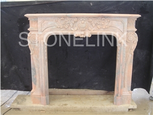 Slfi-081- Stone Fireplace -Marble Fireplace Mantel-Beige Color-Indoor Decoration