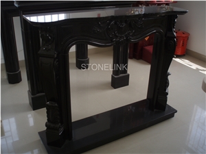 Slfi-107- Stone Fireplace -Marble Fireplace Mantel-Black Color-Indoor Decoration