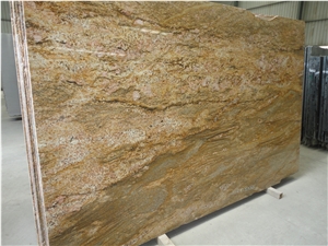 Slga-223,Imperial Golden Granite,Slab,Tile,Flooring,Wall Cladding,Skirting
