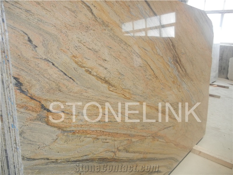 Slga 245 Golden Phoenix Granite Slab Tile Flooring Wall Cladding