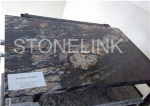 Slki-012 Black Cosmic Granite Countertop, Balck Cosmic Granite Kitchen Worktops