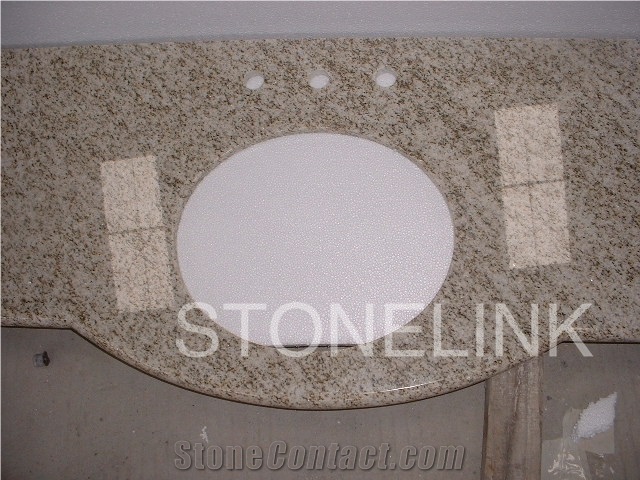 Slki-012, Navajo White Granite Vanity Tops