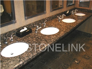 Slki-013, Brown Granite Bathroom Public Vnanity Tops