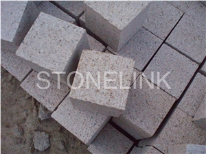 Slpa-004, G682 Granite Cube Stone & Pavers, Rusty Granite Paving Stone