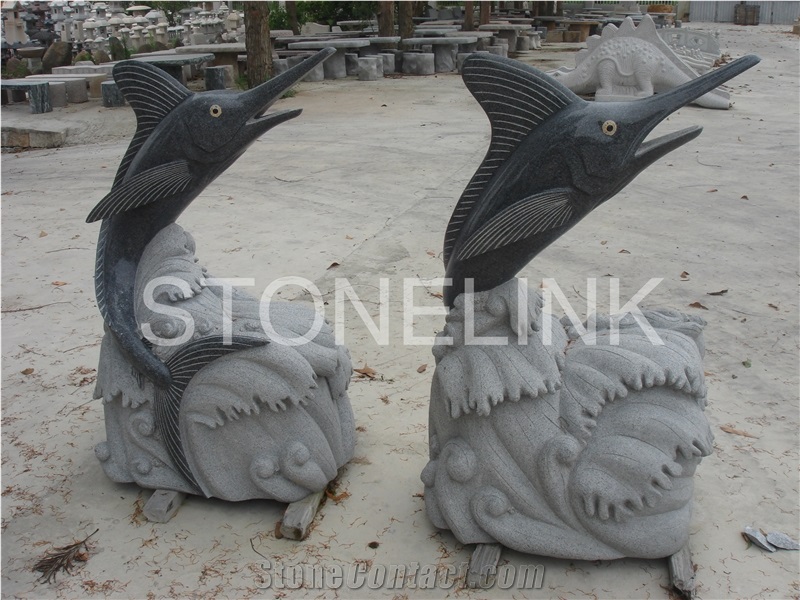 Slsc-002-Stone Statue-Stone Carving Product-Stone Sculpture-Statues(Animal Statue), Black Marble Statues