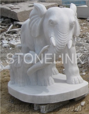 Slsc-010-Stone China White Marble Statue-Stone Carving Product-Stone Sculpture-Statues(Animal Statue)