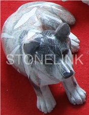 Slsc-024-China Black Marble Statue-Stone Carving Product-Stone Sculpture-Statues(Animal Statue)