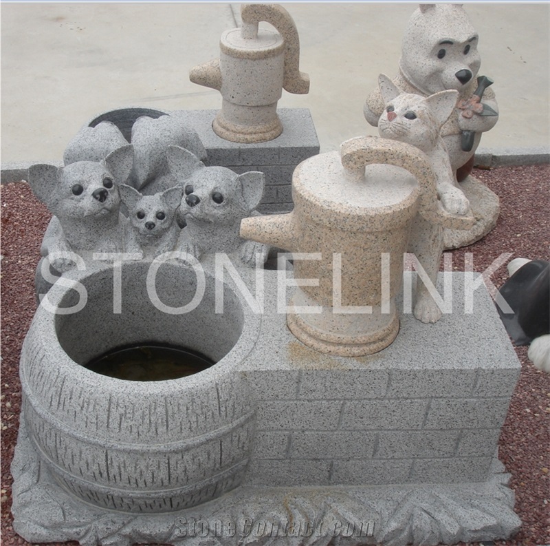 Slsc-031-China Grey Granite Statue-Stone Carving Product-Stone Sculpture-Statues(Animal Statue)